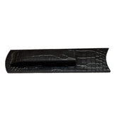 Protacini Black Italian Crocodile Leather Library Set Holder